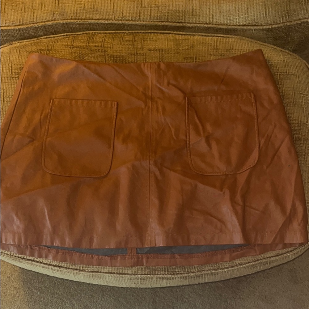 Brown Leather Skirt